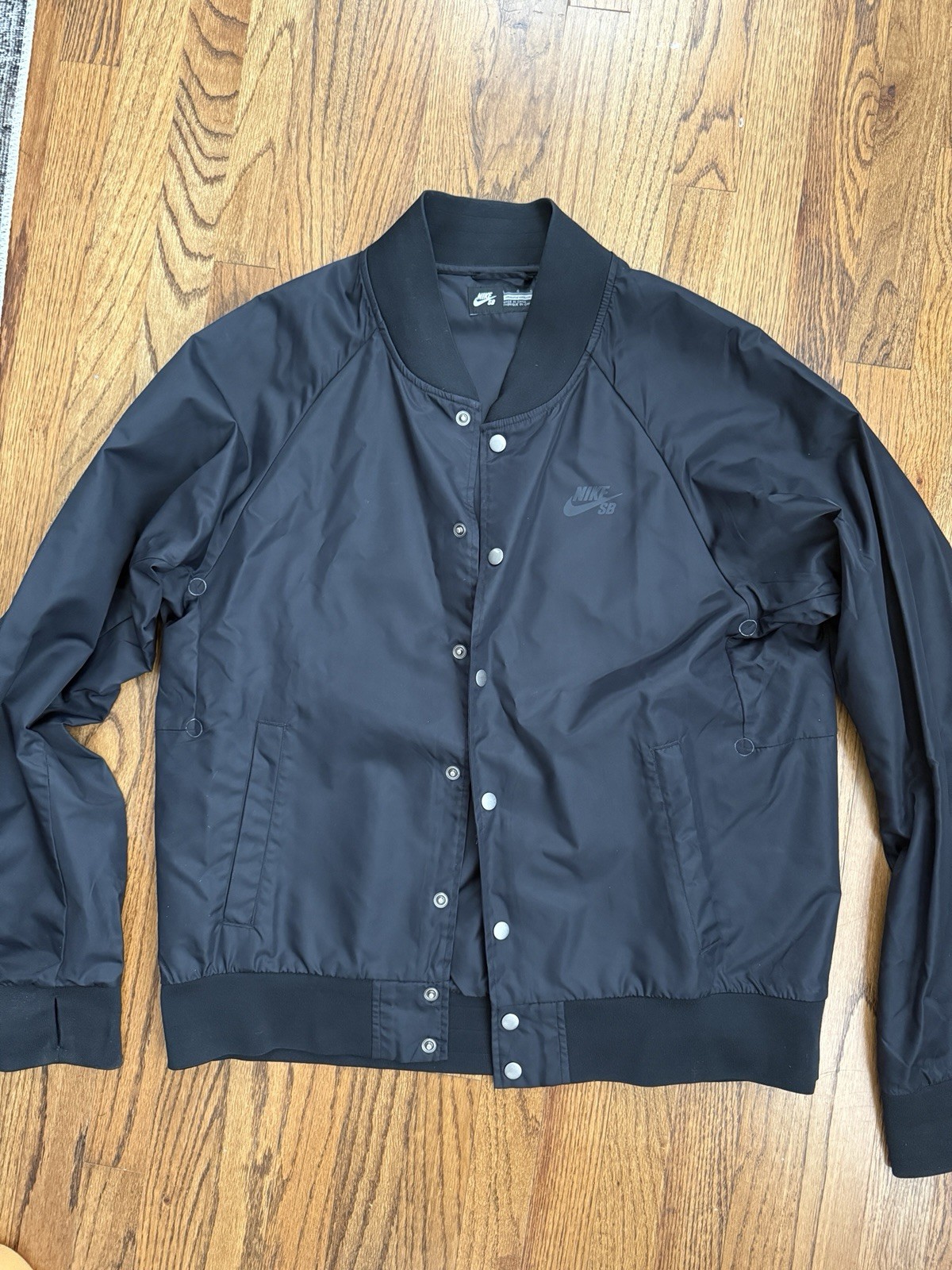 Nike SB Davis Satin Bomber Jacket Black Men’s Size Large