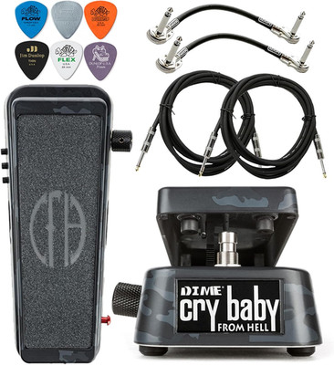 Dunlop DB01B Dime Cry Baby from Hell Wah Effects Pedal  Cable, MXR Patch, Dunlop