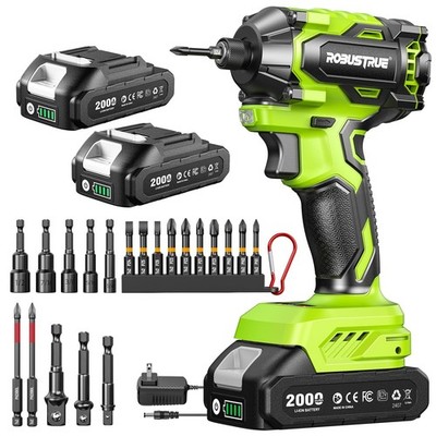 Impact Driver: 21V 1/4'' Hex Cordless Impact Driver, 230N.m (2,035in-lbs) Brus...