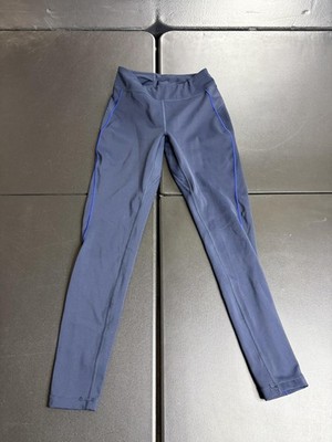 Uniqlo Leggings Teens Small Blue AIRism Compression Stretch Active Pants Workout