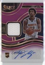 2020-21 Panini Select Rookie Jersey Purple Prizm 85/99 Zeke Nnaji Auto 1d0h