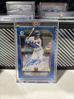 Bowman 2026 Mega Box Mitch Voit  Autographed  Blue Mojo Refractor 118/150