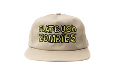 Flatbush Zombies 'Zom Bush Flat Bies' Tan Snapback Hat FBZ 5 Panel Merch NEW🔥