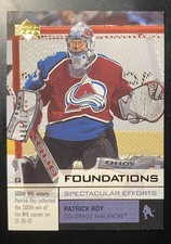 2002-03 Upper Deck Foundations Hockey Patrick Roy #112 SP /1250 🔥