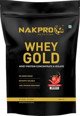 Nakpro Whey Gold Protein Konzentrat Und Isolat Erdbeere Geschmack 2kg Pulver