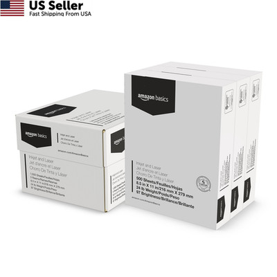 Amazon Basics Multipurpose Copy Printer Paper, 8.5 1500 Sheets (24lb), White