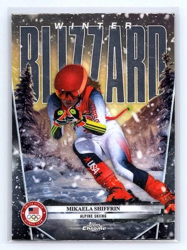 Mikaela Shiffrin 2026 Topps Chrome U.S. Winter Olympics #WB-3 Winter Blizzard