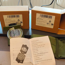 Prismatik-Kompass Prismatic Compass olivgr&uuml;n Navigation mit Anleitung