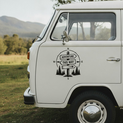 Adventure This Way Wegweiser Camper Aufkleber Vinyl Decal Campervan Van Life