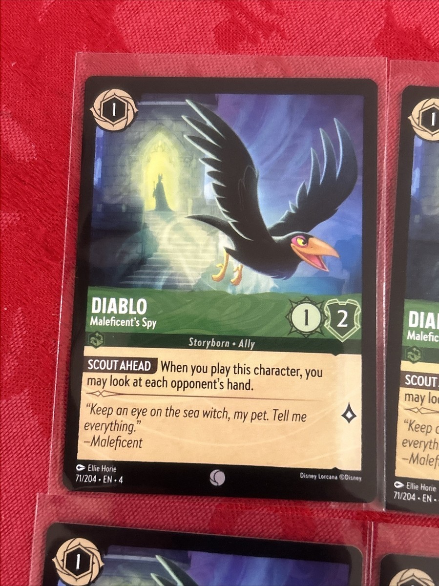 x4 Disney Lorcana: Ursula's Return - Diablo - Maleficent's Spy