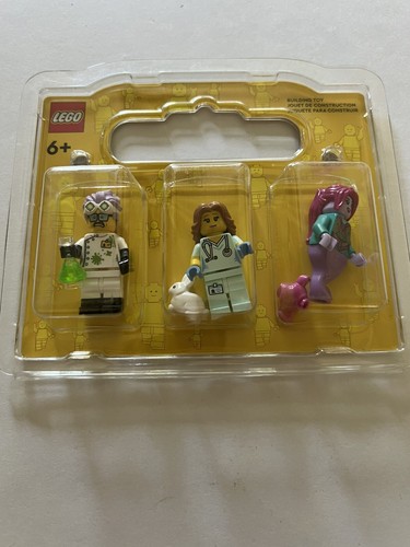 Lego 852766 Minifigure Set Of 3 Blister Pack - Mad Scientist, Veterinary Nurse