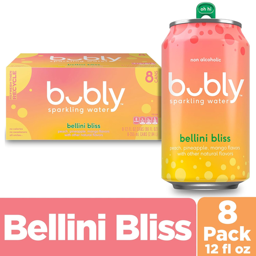 Acqua Frizzante, Bellini Bliss, Zero Zuccheri e Zero Calorie, Lattine da 12 Fl Oz, (Confezione - Foto 2 di 12
