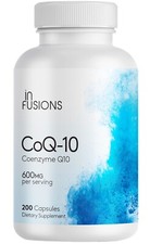 Extra Strength Pure Coq10 - 600mg 200 Capsules Free Shipping Gluten Free Vega