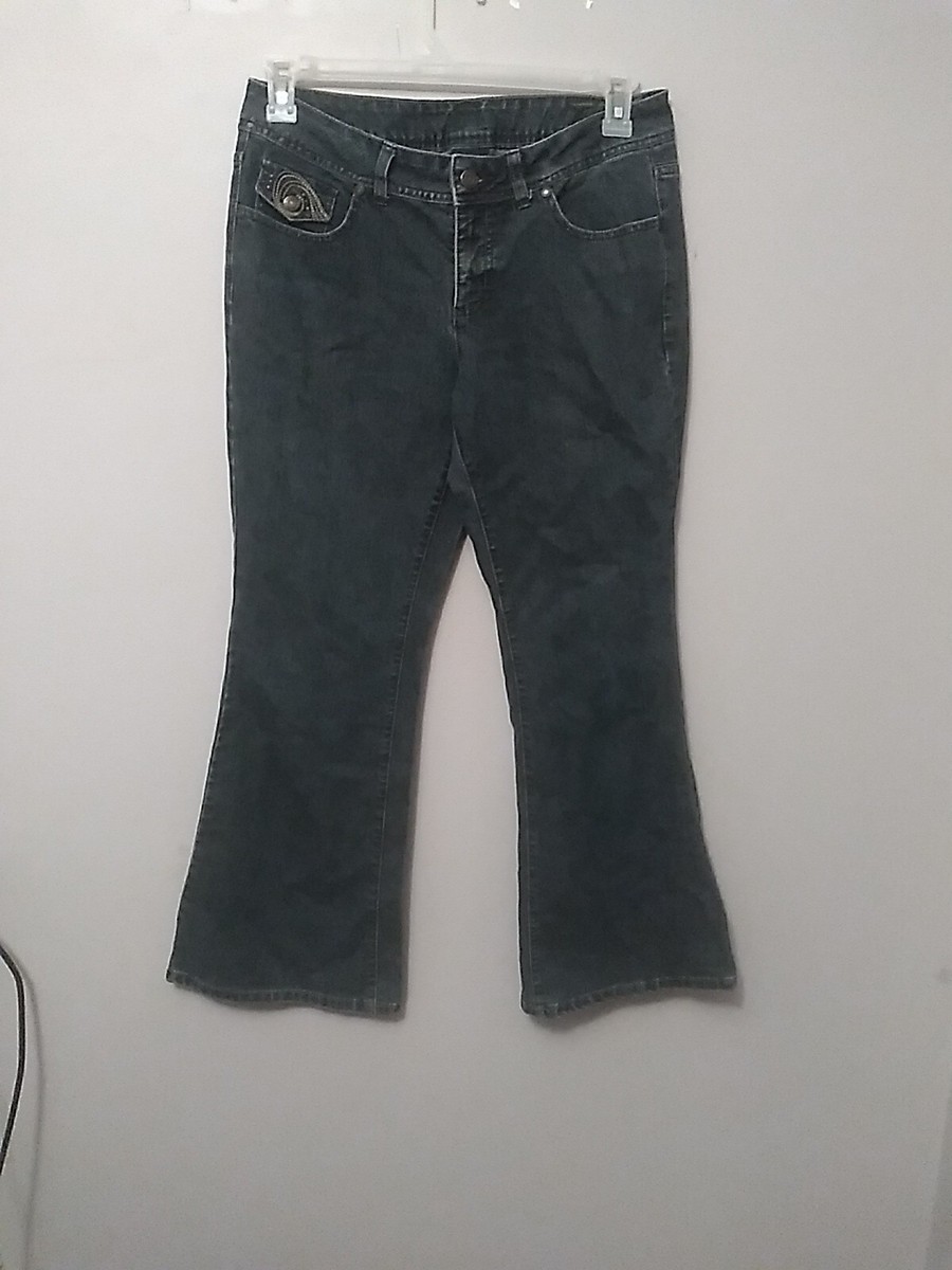 Faded Glory Women's Petite Size 10P Blue Bootcut Dark Wash Stretch