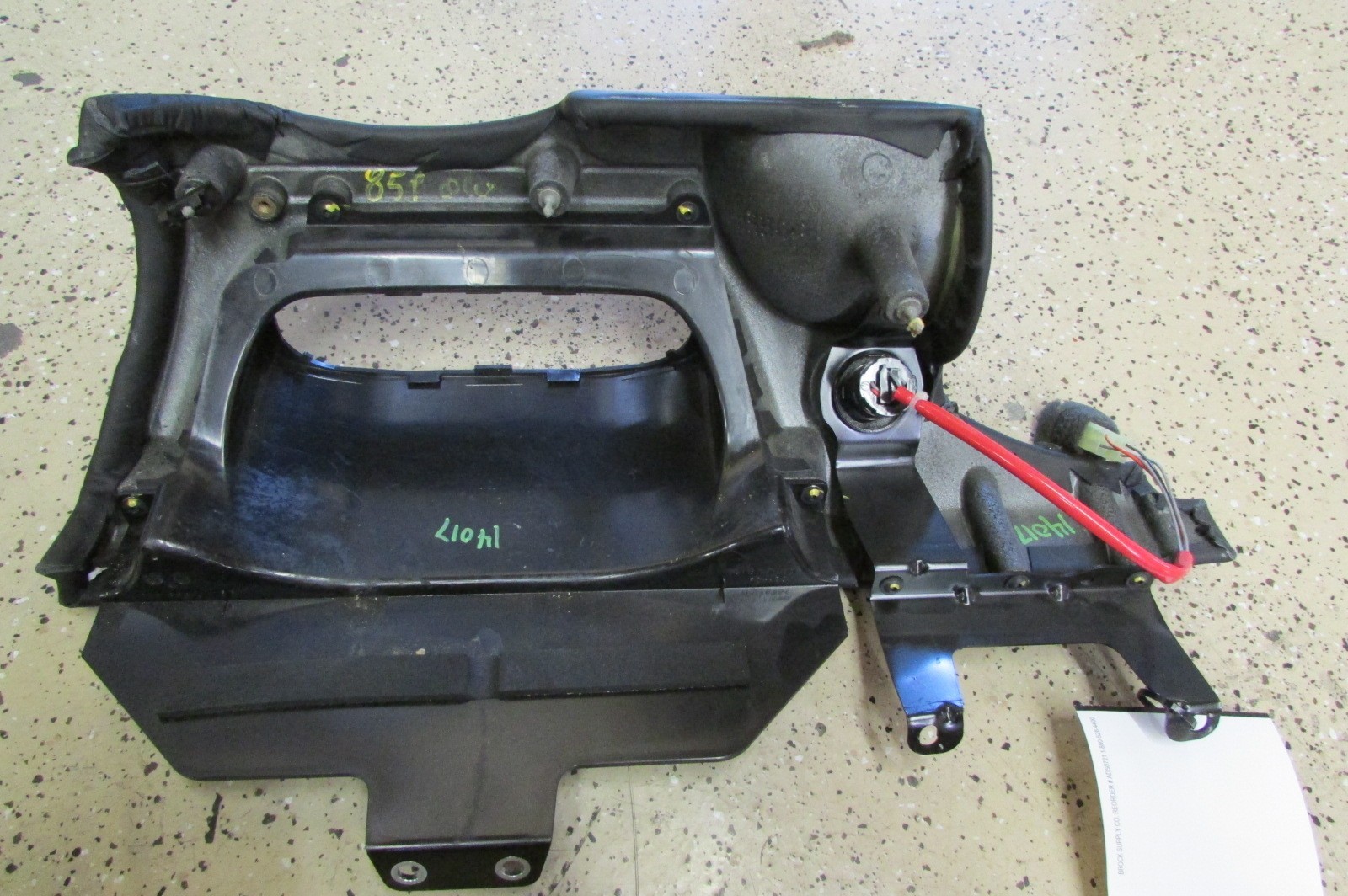Ferrari 458 Italia Middle Dash Lower Panel, Black Leather, P/N 82584719