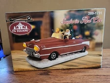Santa in Red Car FG Square LED  Animated + Music Christmas Holiday Accessory
