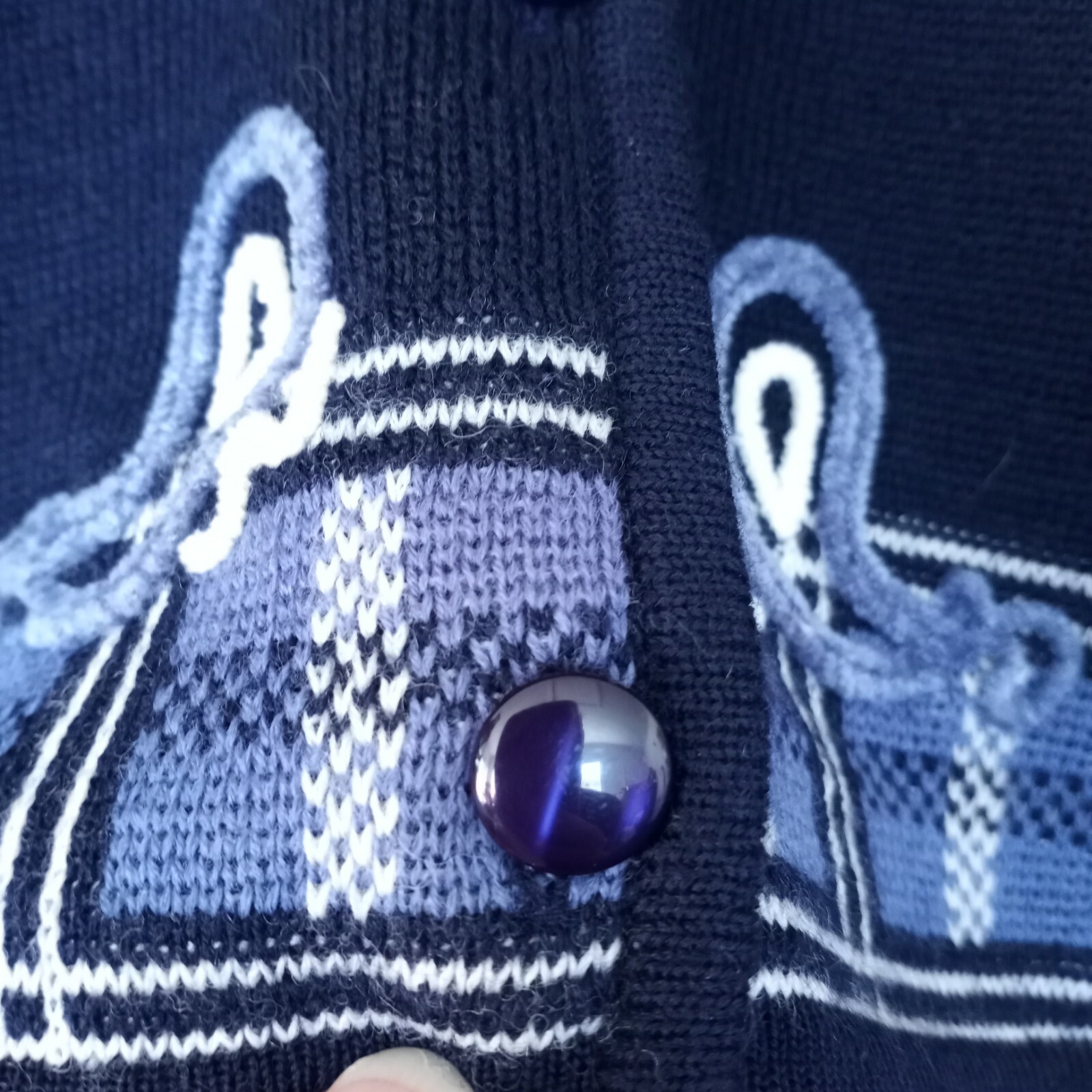 Pendleton Cardigan Sweater Button Down Wool Embel… - image 3