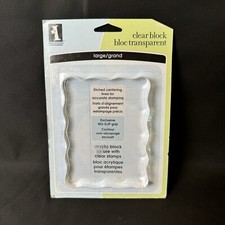 Inkadinkado Acrylic Large Mounting Block for Clear Stamps, 3.7  ' W x 5'' L