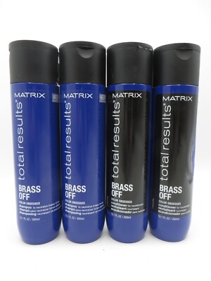MATRIX TOTAL RESULTS BRASS OFF SHAMPOO/ CONDITIONER 10.1 OZ (4 Bottles)