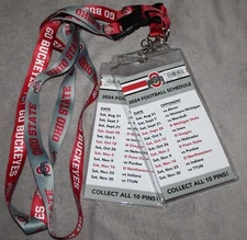 2 Ohio State Buckeye National Championship 2024 Football Game Ticket Lanyard OSU