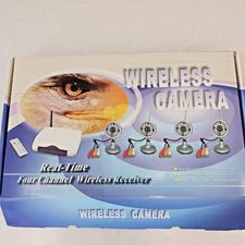 Real-Time Security Camera Kit w/4 Cameras & 4-Channel Wireless Receiver