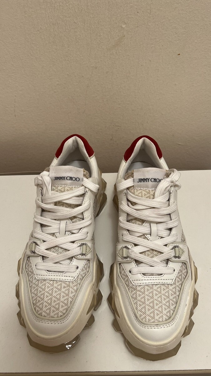 Jimmy Choo Diamond X Trainer/F Leather & Mesh Sneaker