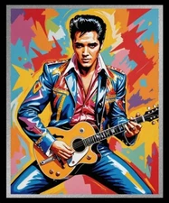 FENZOLINI "Elvis"-Screenprint- Signed- COA-Pop Art Beauty--Fusionism Masterpiece