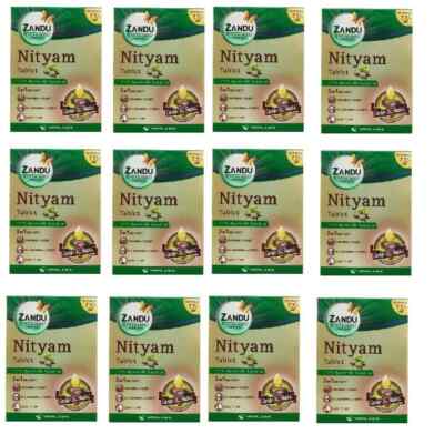 Zandu Nityam Tabletten (12er Pack x 10) Insgesamt 120 Tabletten