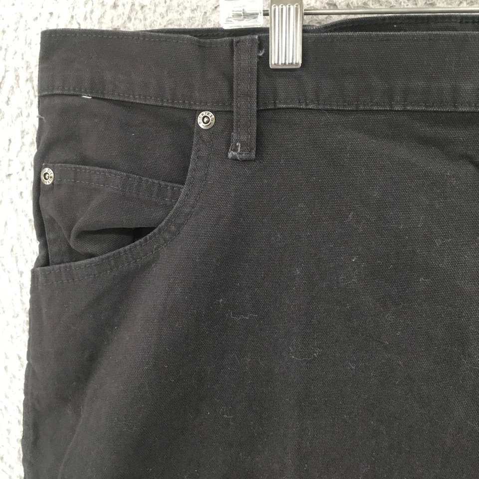 Dickies Straight Leg Jeans Mens 42x30 (actual 44x30) Black Denim Mid Rise Zip - Image 4 of 4