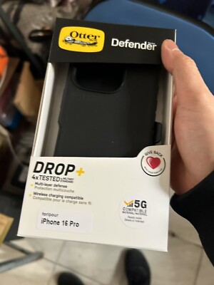 Otterbox Defender case for iPhone 16 pro Black color Otterbox with Holster case