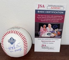Matt Adams Signed Inscr 2019 World Series Baseball Washington Nationals JSA