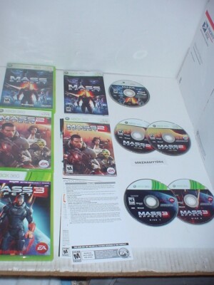 MASS EFFECT 1 2 3 Trilogy all three games complete for Microsoft XBOX 360