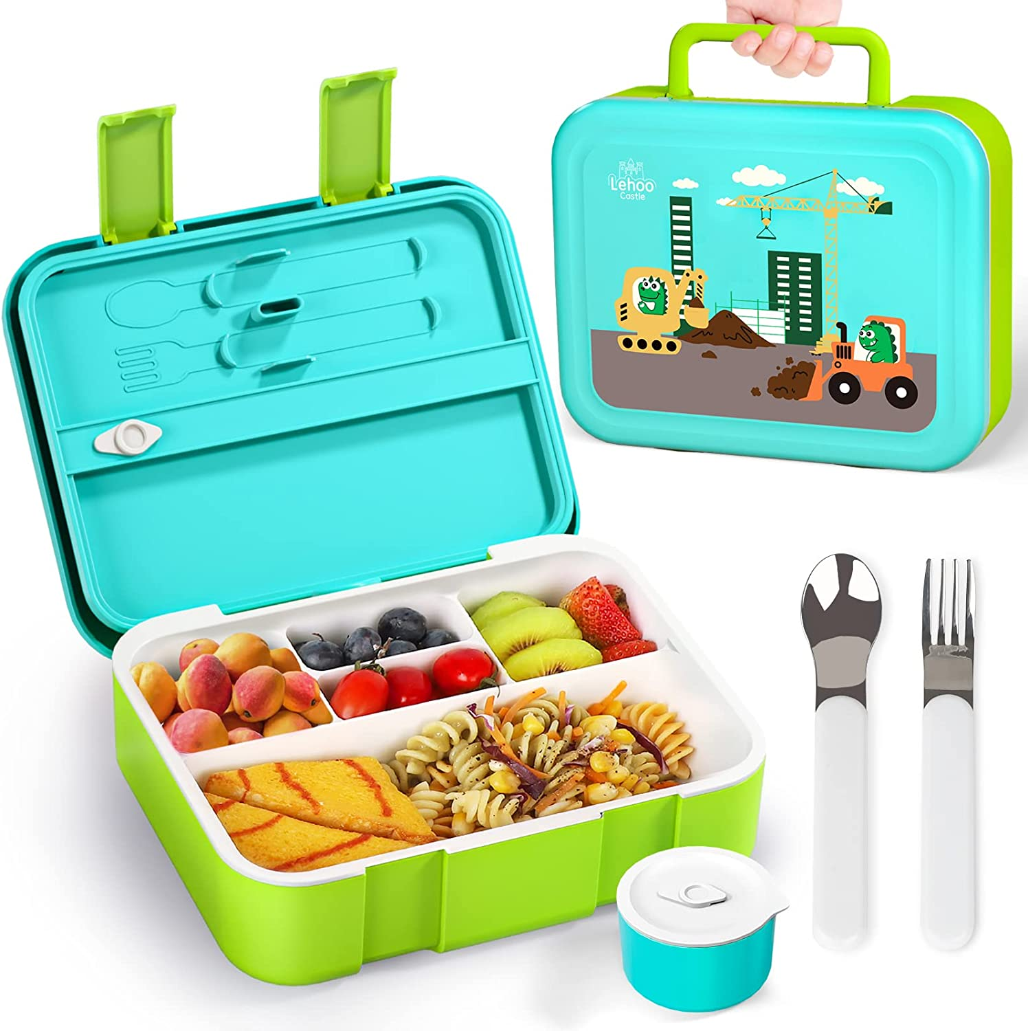 Lehoo Castle Bento Lunch Box, Kids Lunch Box School, BPA Free Lunch