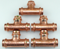 5 X Viega Profipress T-STÜCK 28 Mm X 28 Mm X 28 Mm Pressfitting Sanpress 291976