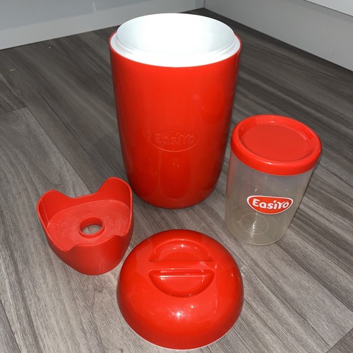 Red EasiYo Yoghurt Maker With Pot Large PreOwned Good Condition