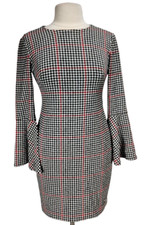 LAUREN RALPH LAUREN Womens Sheath Knee Length Dress Size 4 Windowpane Plaid