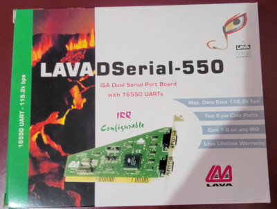 new  - Lava Computers Dual Serial 550/650 Controller Isa Adapter Card