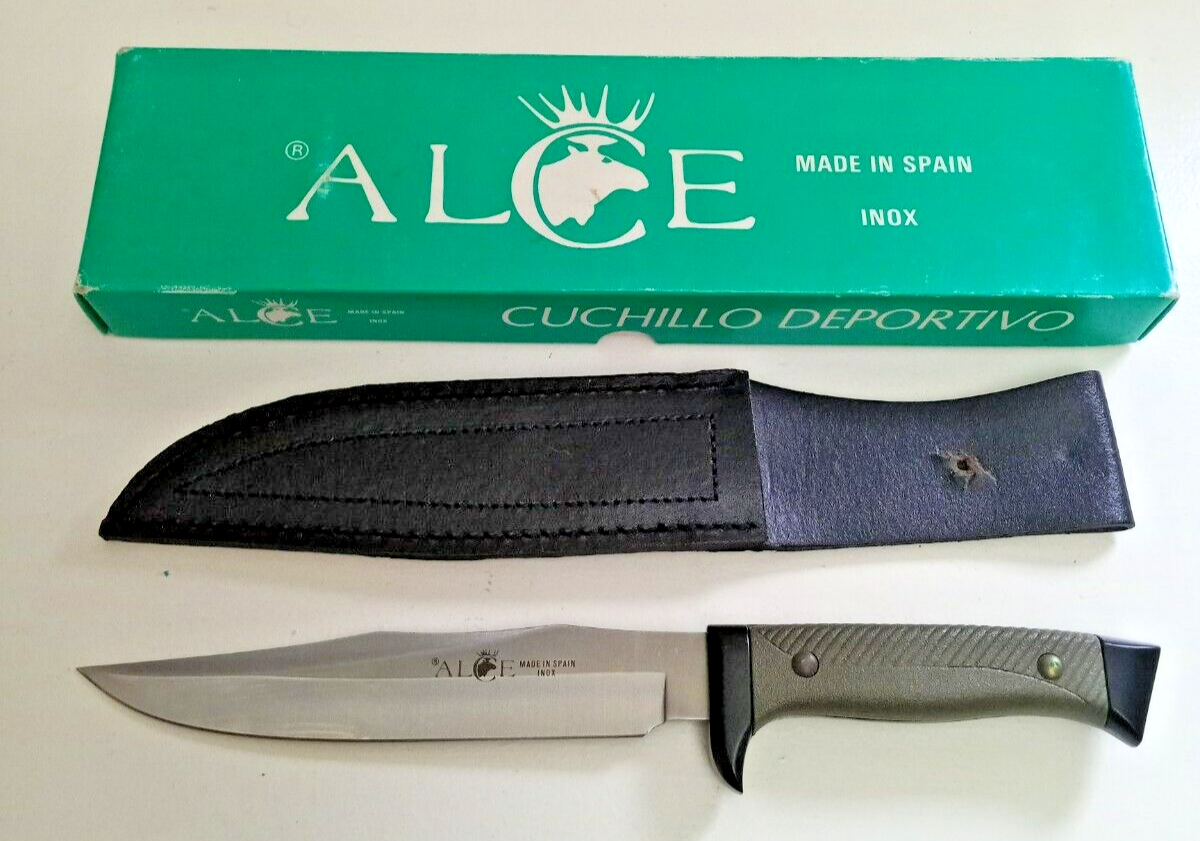 Vintage ALCE Spain INOX Cuchillo Deportivo Knife w/Sheath | eBay