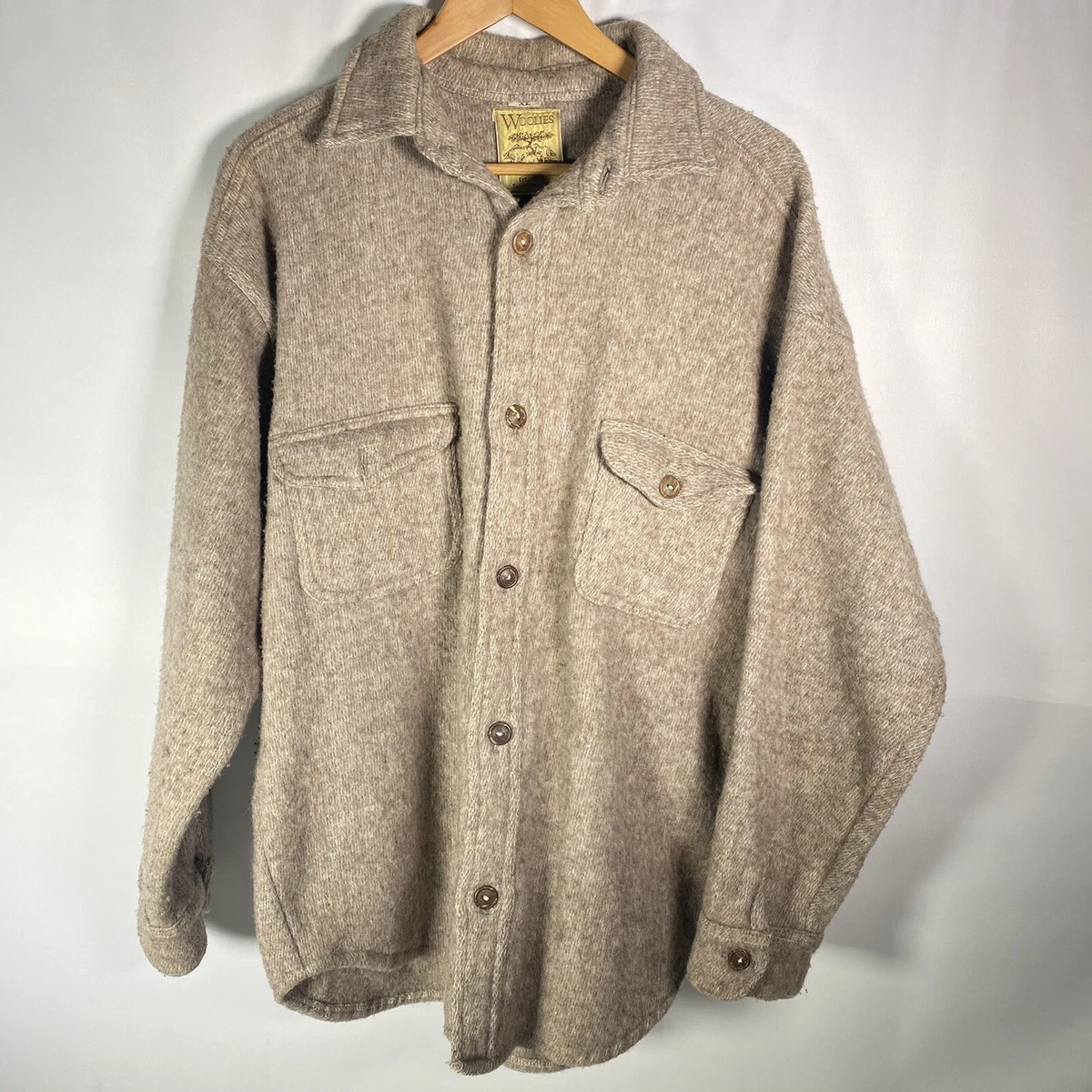 Heavy wool top shirt jacket