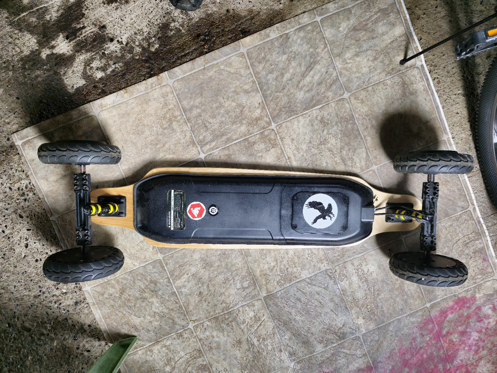 Black Hawk Electric All-Terrain Skateboard 20 MPH  Bluetooth Forward Reverse