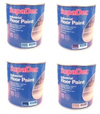 SupaDec Industrial Floor Paint 1L  Red / Black / Light Grey / Slate Grey