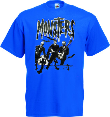 THE MONSTERS  Burn in hell T-Shirt, blue