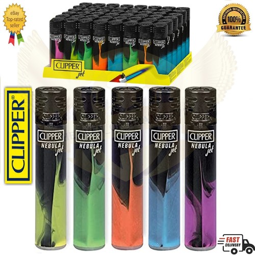 5 x Clipper Lighters Jet Flame NEBULA Design Full Size Refilable