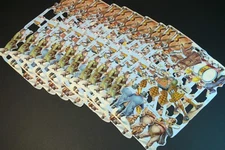 LOT 10 sheets 1980's Reproduction Mamelok Die Cut Scrap England EMBOSSED