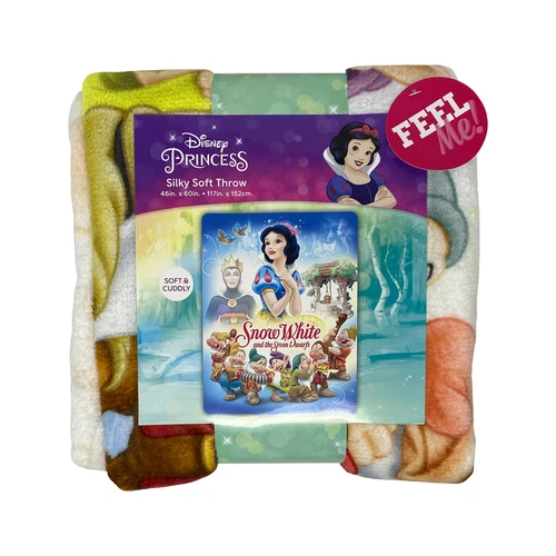 Disney Snow White and the Seven Dwarfs Blanket 46" x 60'' Warm Silky Throw