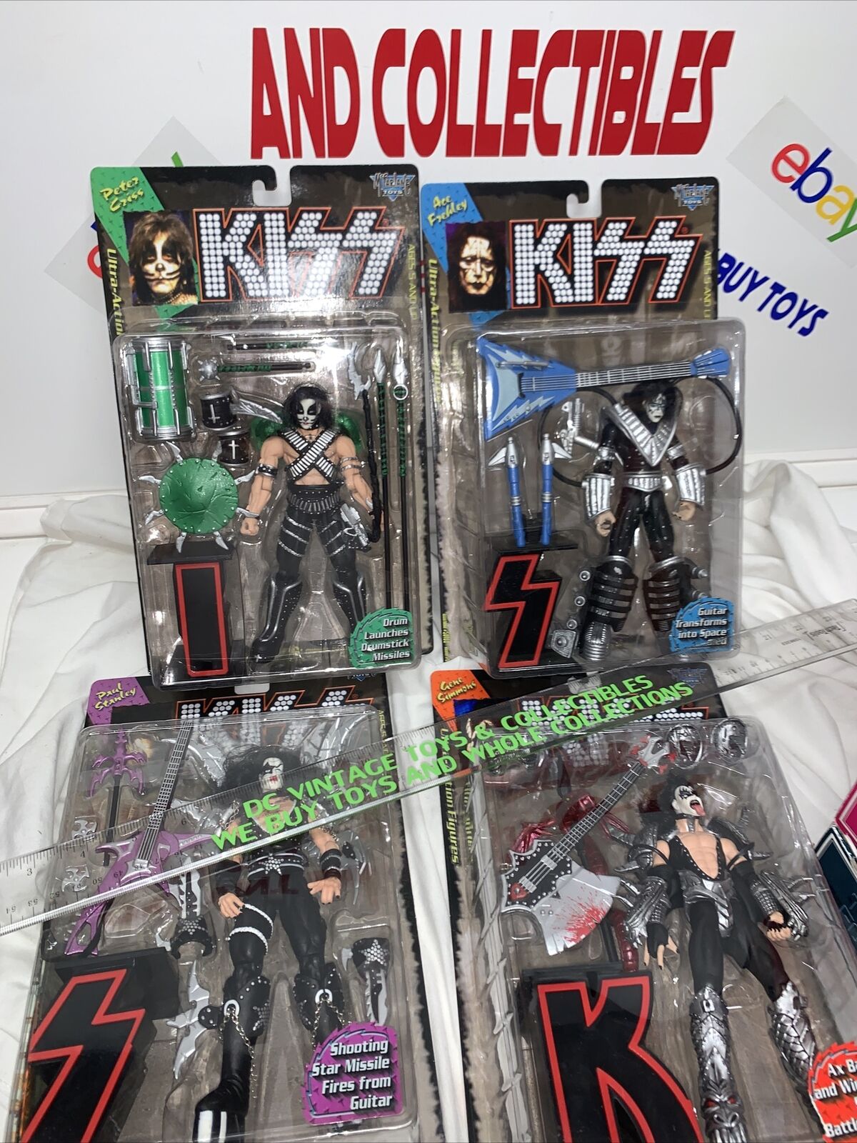 Kiss Outlet sale feature Mcfarlane Toys 1997 Ultra Omaha Mall Action 4 of Set Complete Figures