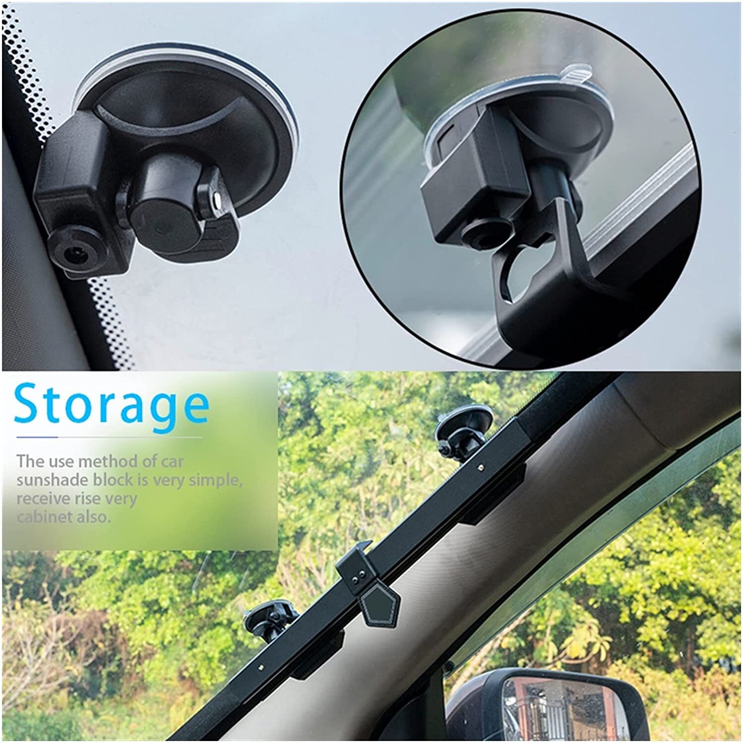 27.5" Retractable Car Windshield Sunshade Sun Visor Windscreen Shades