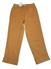 Talbots Women  s Orange Pants With Front  Back Pockets Size 6 - New