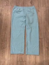 Vintage HANES Teal Sweatpants Joggers Plain Blank Women   s Large 50/50