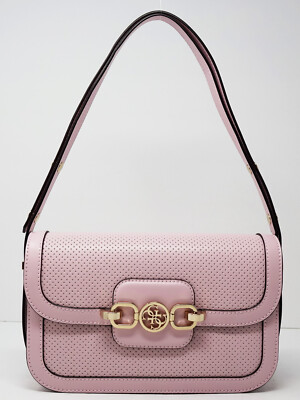NEW GUESS Women Hensely Light Pink Logo Convertible Hobo Bag Crossbody  Handbag